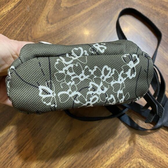 Haiku crossbody bag green multi-pockets 6 x 6.5" detachable strap 27" small - Picture 3 of 10